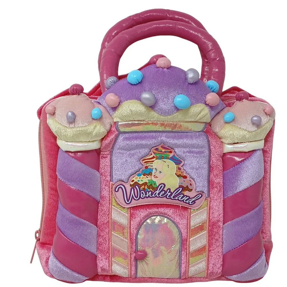 Wonderland Bakery Plush Castle Insulated Tote Bag Pink & Lavender 3D Plush #D-47